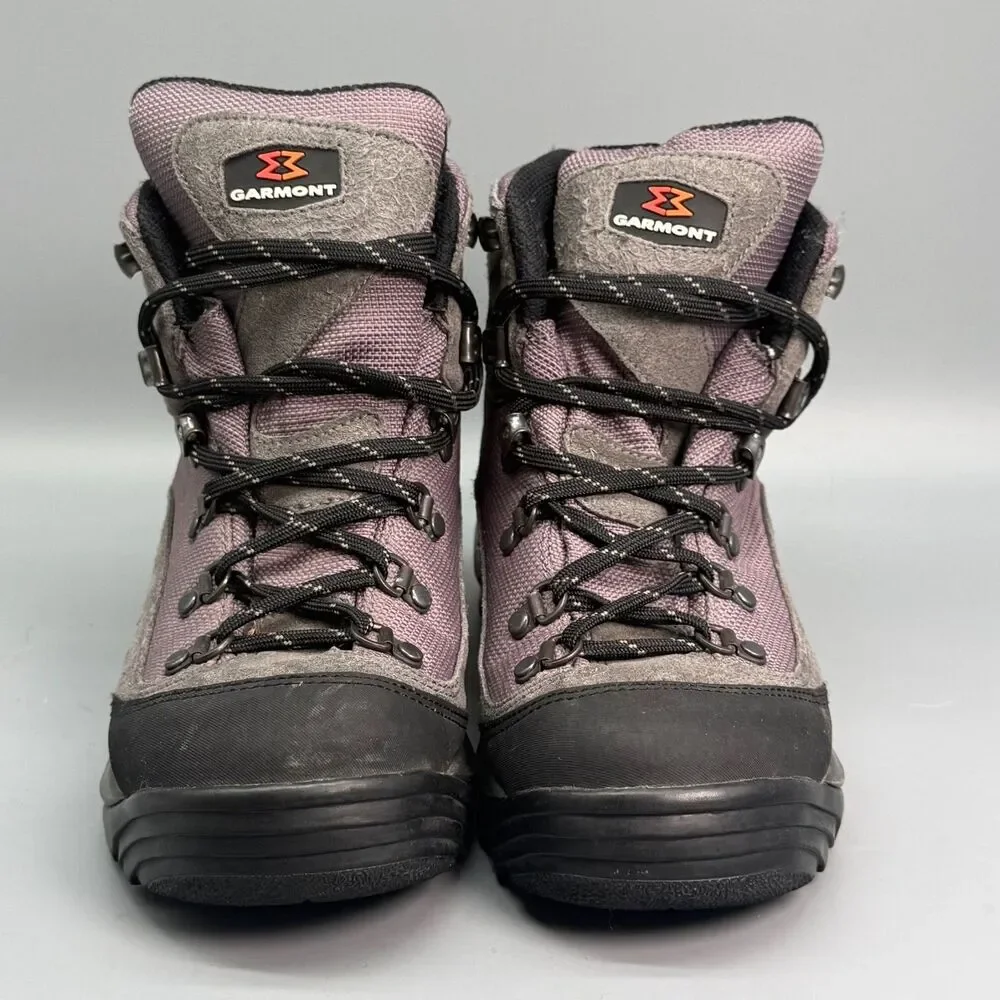 Garmont Women’s 6.5 Gray Black Lace Up Trekking Cap Toe Waterproof Hiking Boots